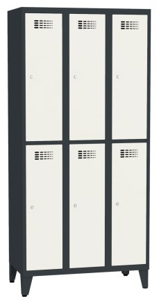 Šatníková skriňa delená na nohách Sus 332 W šírka 900 mm