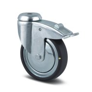 Elektricky vodivé koleso s ø 100 mm s totálnym zaistením a otvorom pre kolík