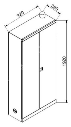 Skriňa na chemikálie s komínom - 3