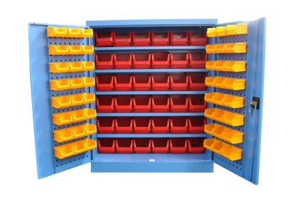 Dielenská skriňa Kovos s plastovými boxami SPZ_12_0002_C_VAR_2