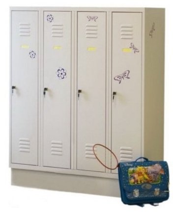 Šatníková skriňa kovová so zníženou výškou MSum 340S šířka 1200 mm