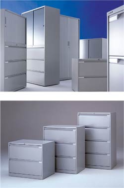 kovové kartotéky, lístkovnice, registratúry, registračné zásuvkové skrine, spisové skrine