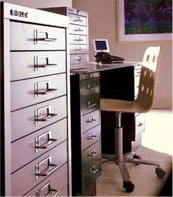 kovové kartotéky, lístkovnice, registratúry, registračné zásuvkové skrine, spisové skrine